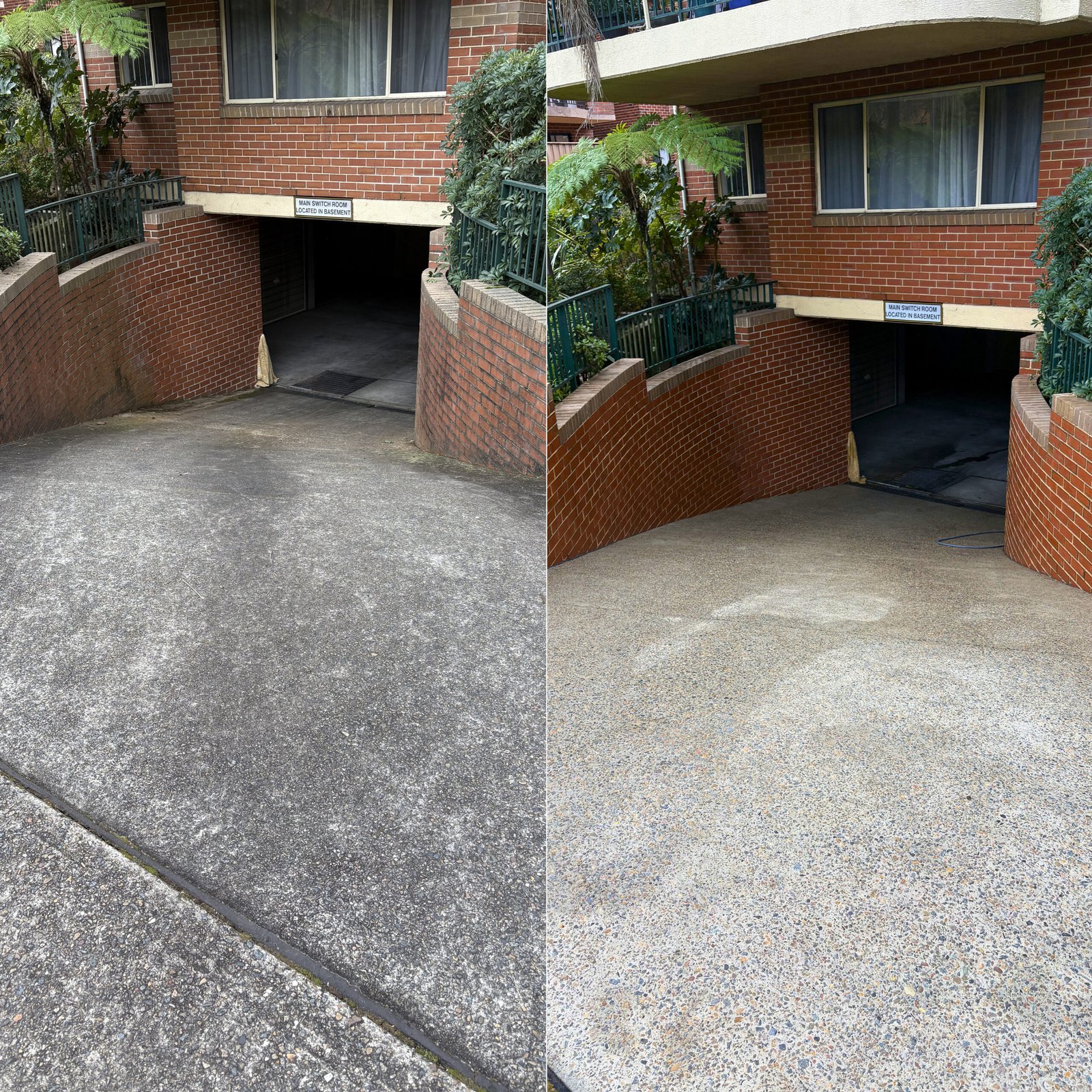 Concrete Clean and Seal before and after